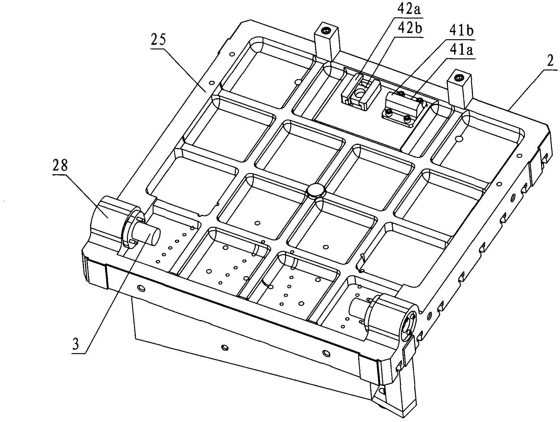 Tilting-type operating platform used for processing three-dimensional hole of die