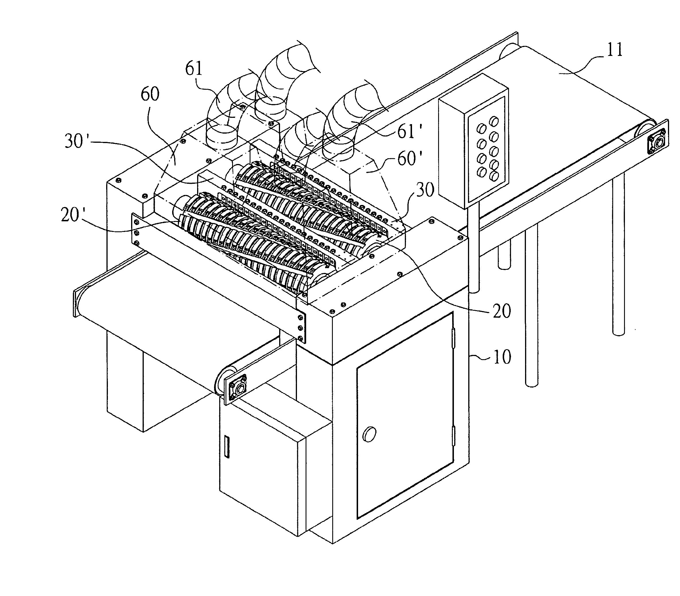 Stable wood planing assembly of a veneer wood planing machine