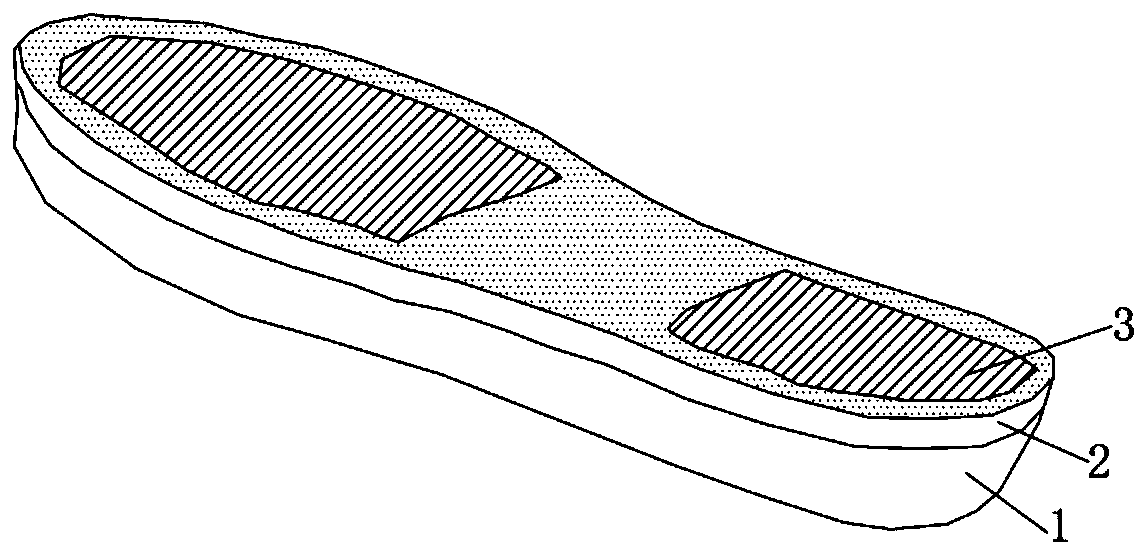 Novel double-layer damping sole and production method thereof