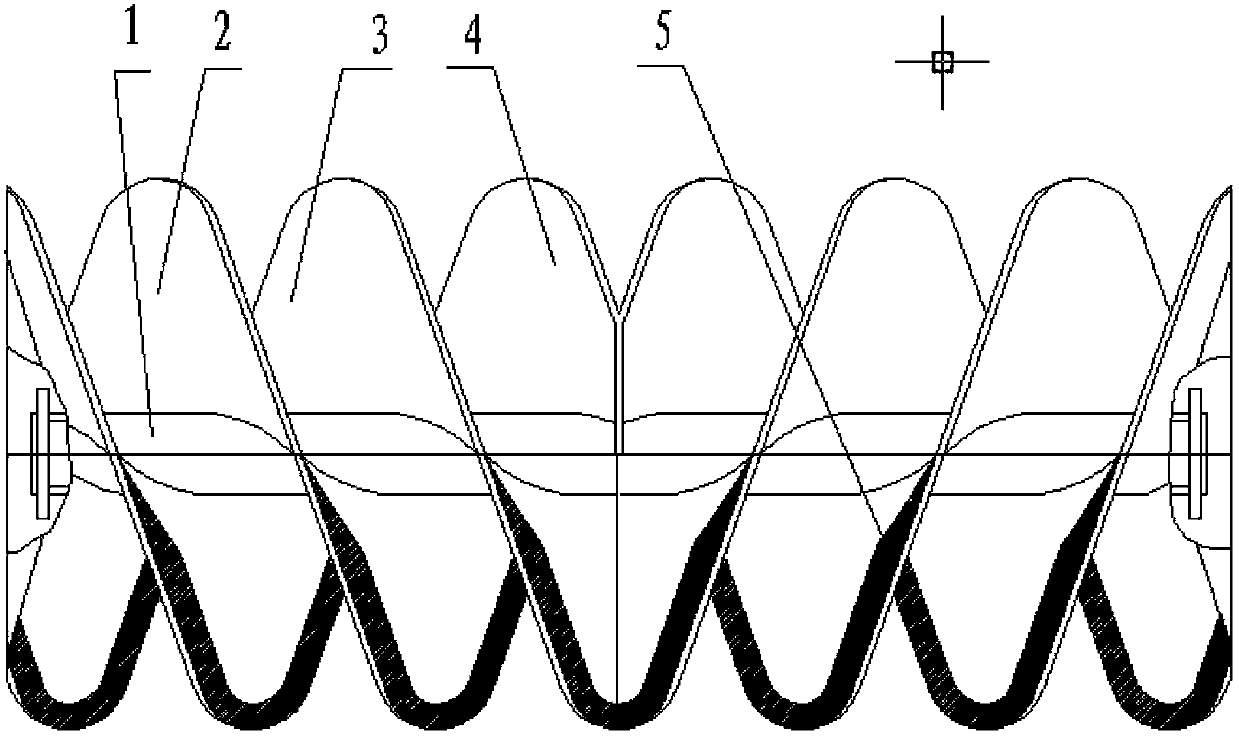 Three-head abrasion-resistant spiral device