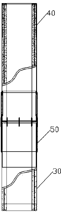 Combined splicing tubular pile and pile splicing method