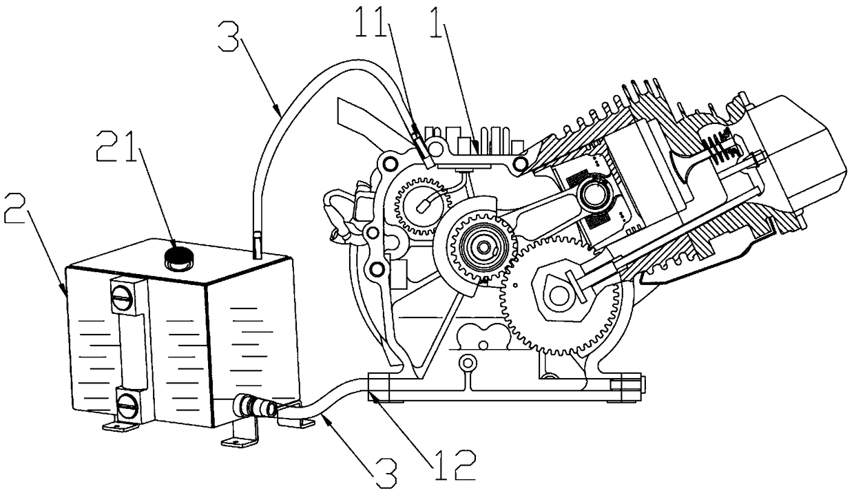 Engine lubricating oil supply device