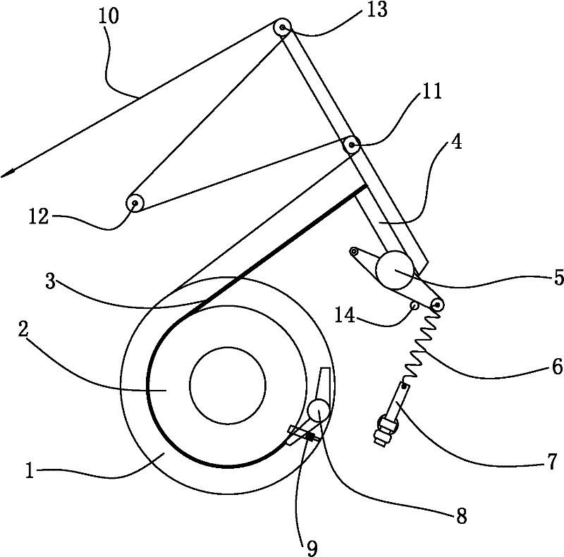 Braking device with transparent paper brake disc of cigarette packing machine