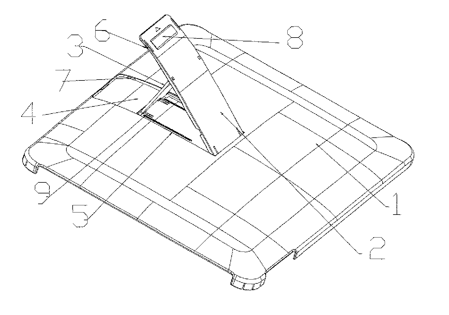 Protection Shell of a Type Suitable for Supporting a Touch Tablet Personal Computer in Multiple Positions