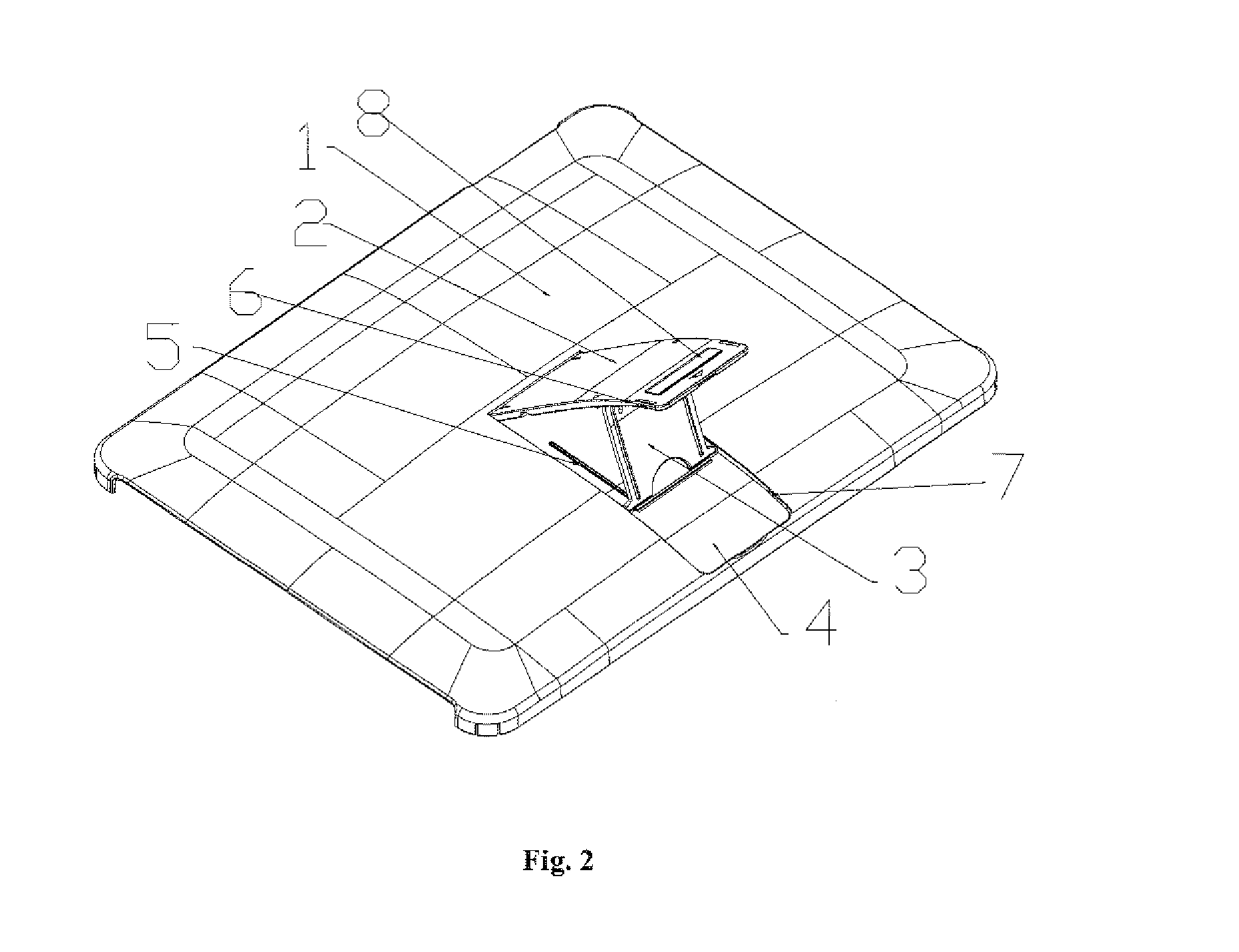 Protection Shell of a Type Suitable for Supporting a Touch Tablet Personal Computer in Multiple Positions