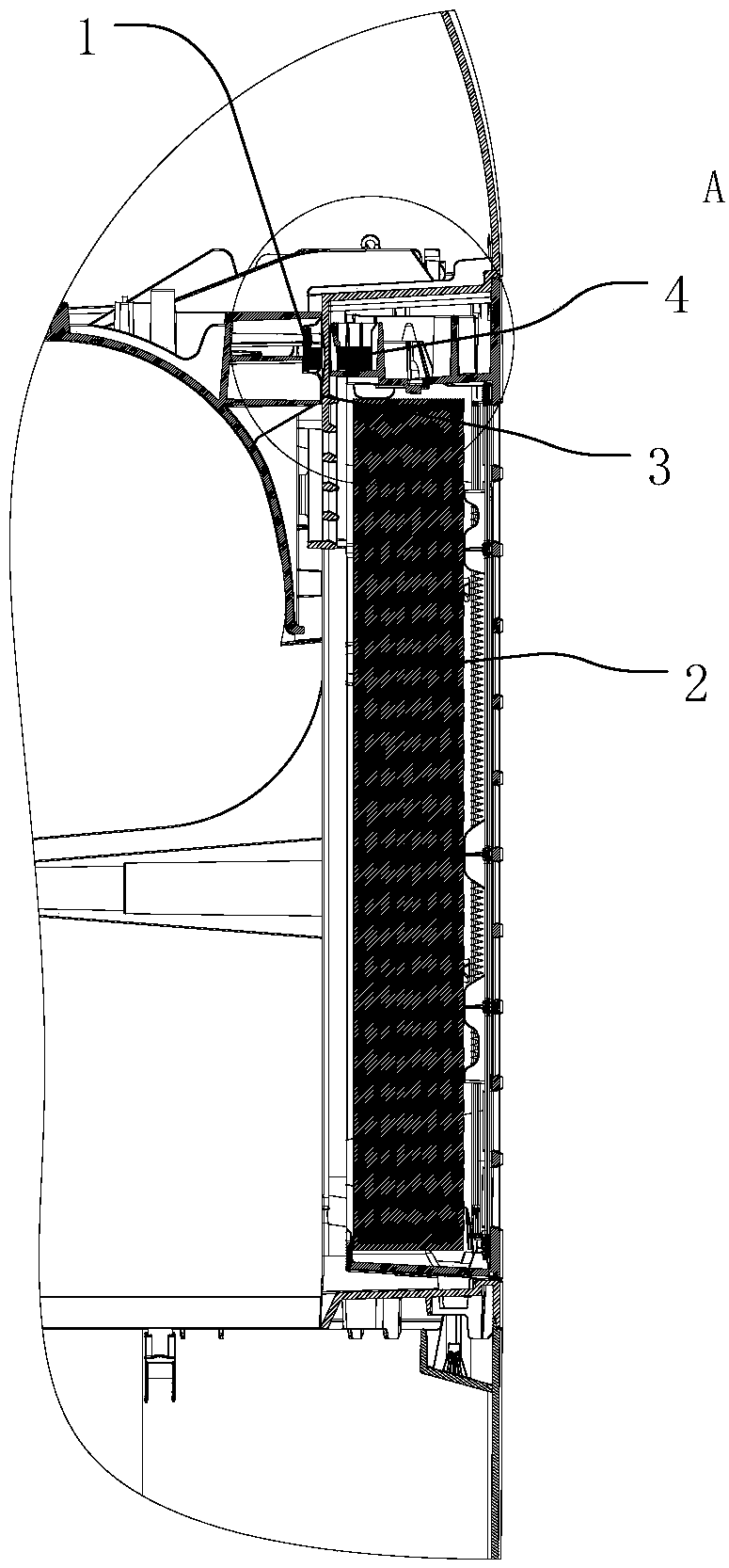 Detachable electric appliance electric protection structure and gas processing device