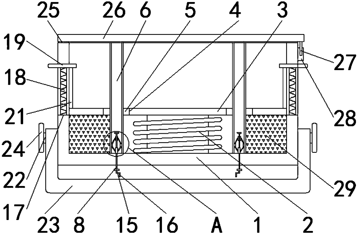 Hardware nut box facilitating neatening and containing