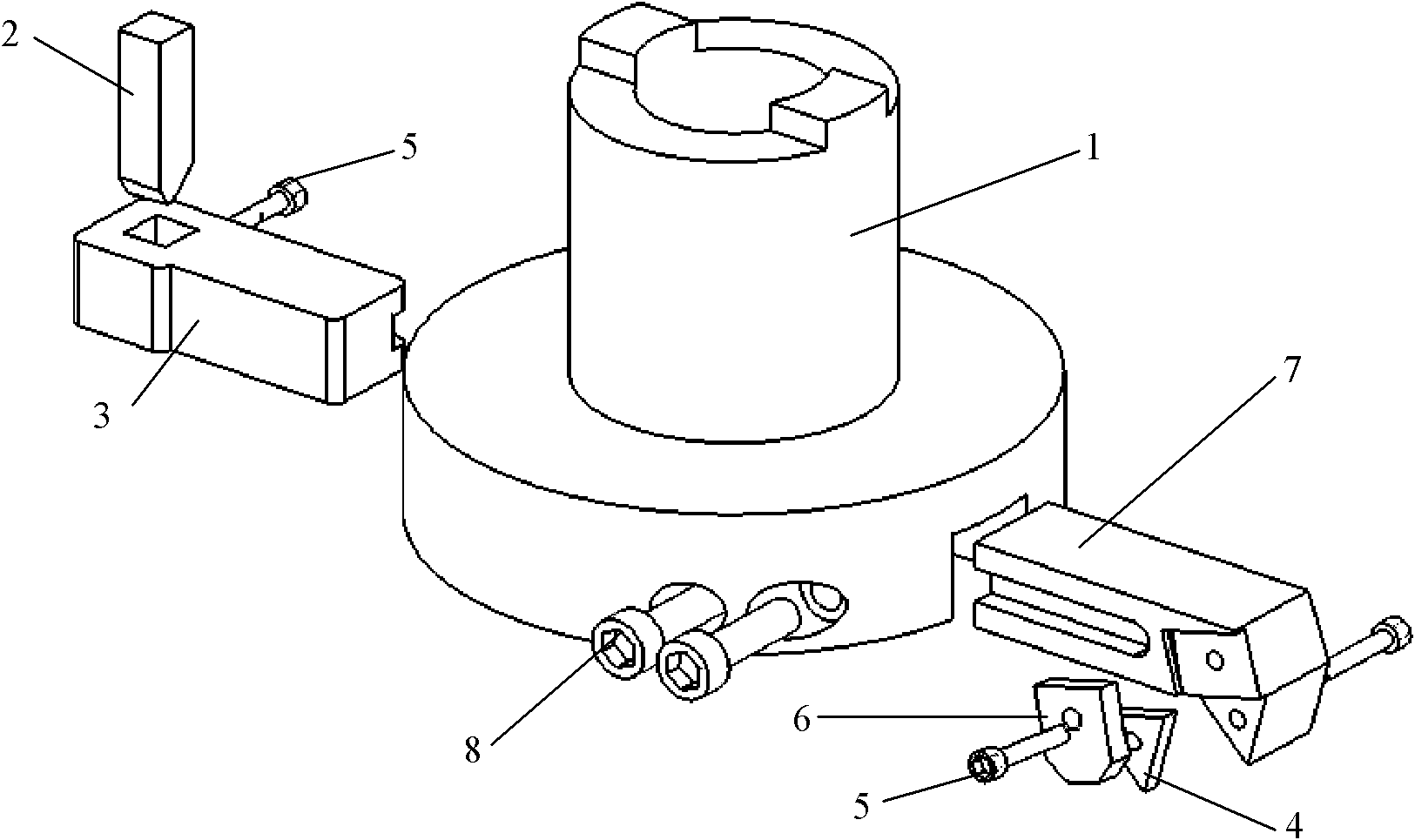 Combined type milling cutter for machining flat surface of aluminum alloy