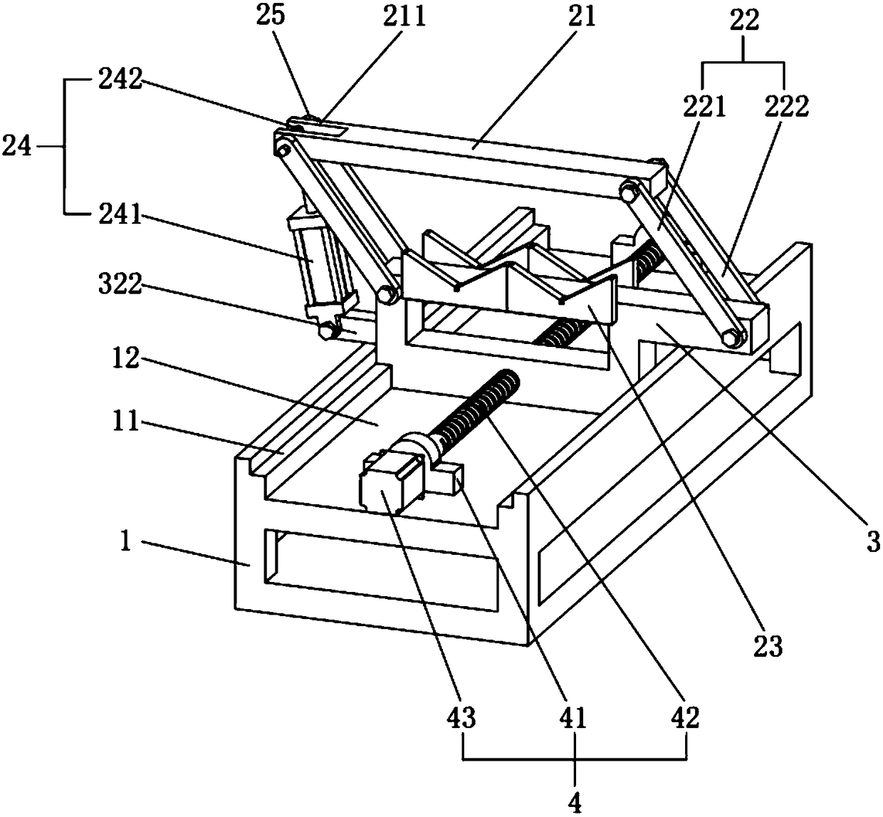 Fixed length automatic feeding device based on band sawing machine