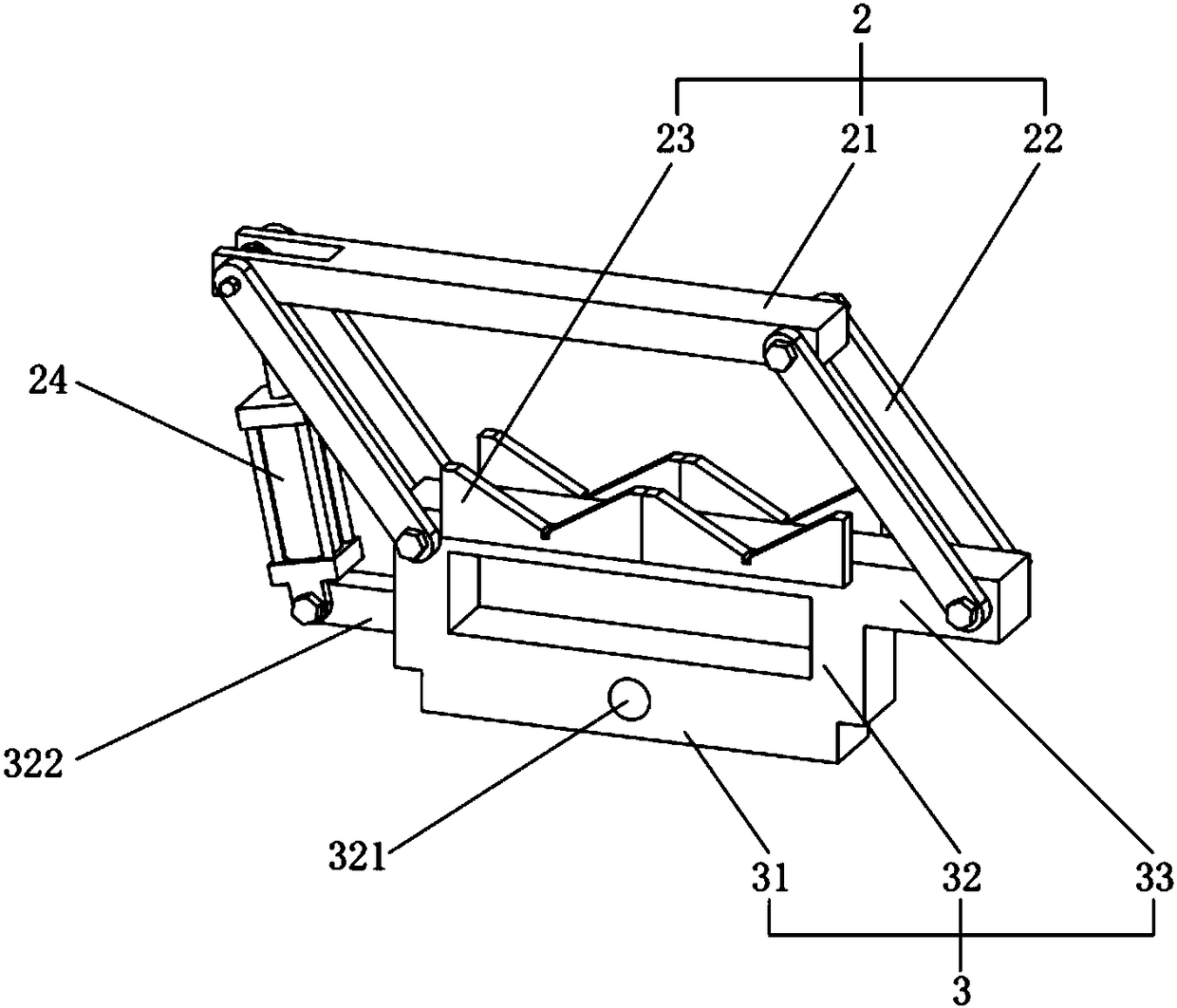 Fixed length automatic feeding device based on band sawing machine