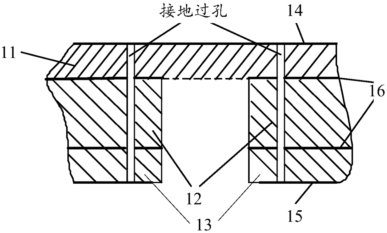 Microstrip waveguide converter for radar level meter