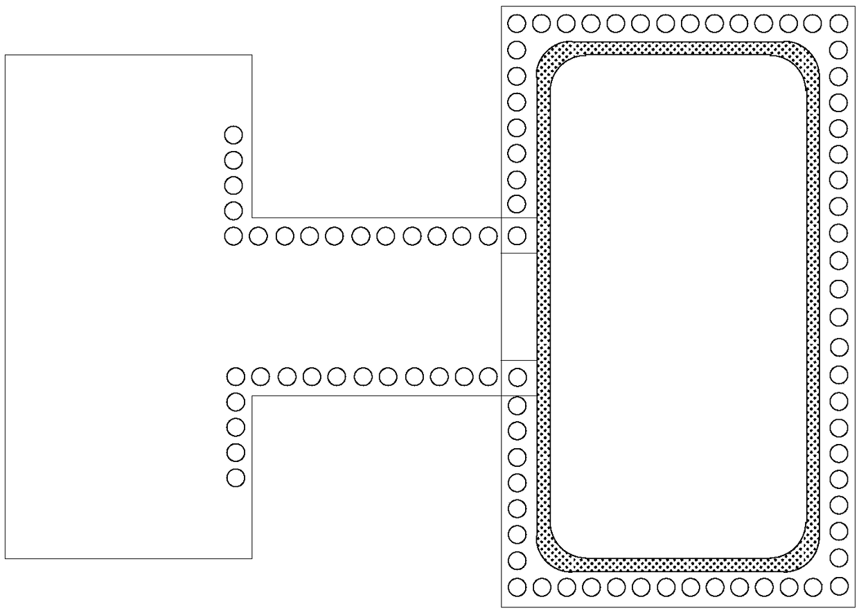 Microstrip waveguide converter for radar level meter