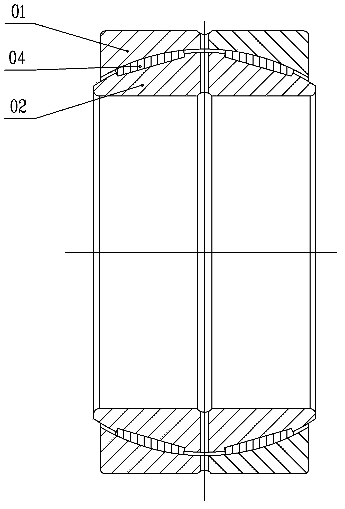 Double-half outer ring joint bearing