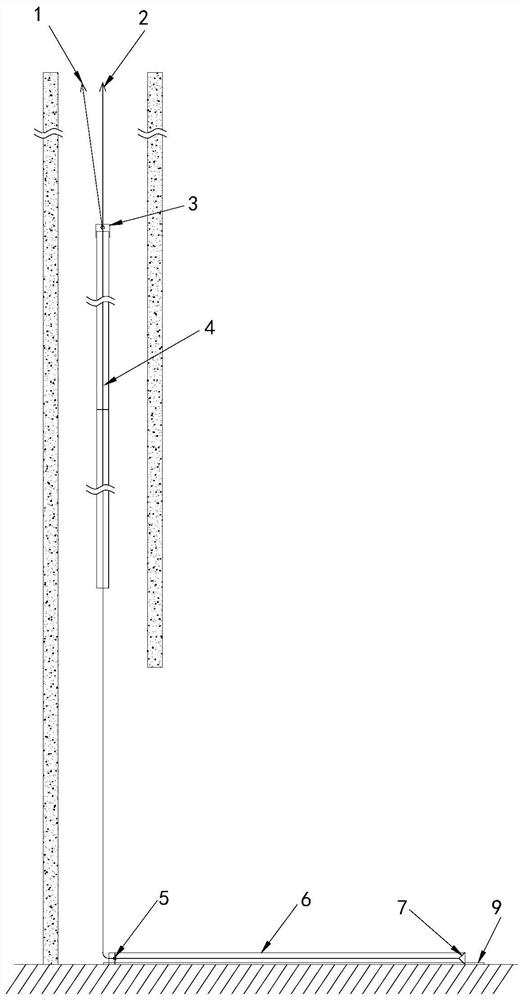 Automatic centering reverse installation method for vertical shaft pipelines