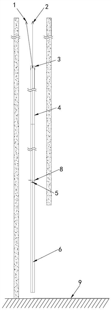 Automatic centering reverse installation method for vertical shaft pipelines