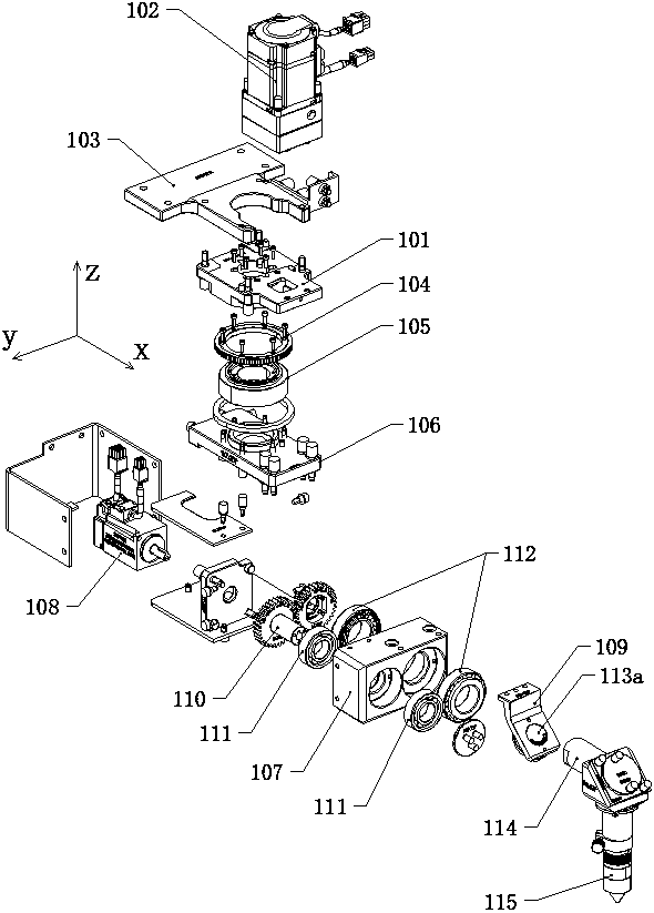 Stereoscopic three-dimensional five-axis linkage laser cutting equipment