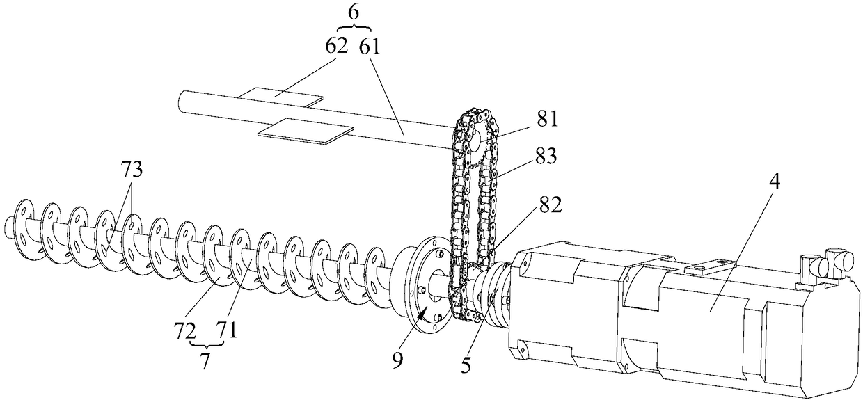 Spiral feeding device