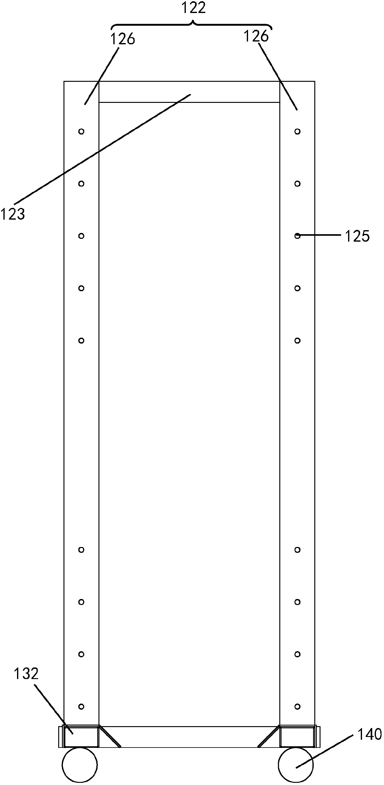 Vehicle conveying supporting device, container with same and vehicle conveying supporting method