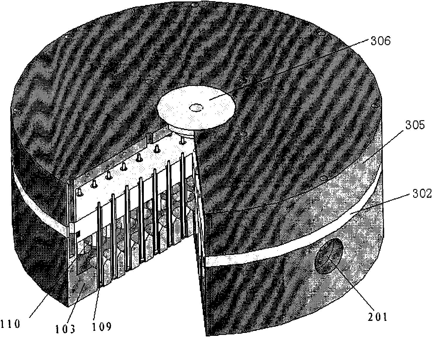 Cleaning system for honeycomb-shaped plasma free radicals