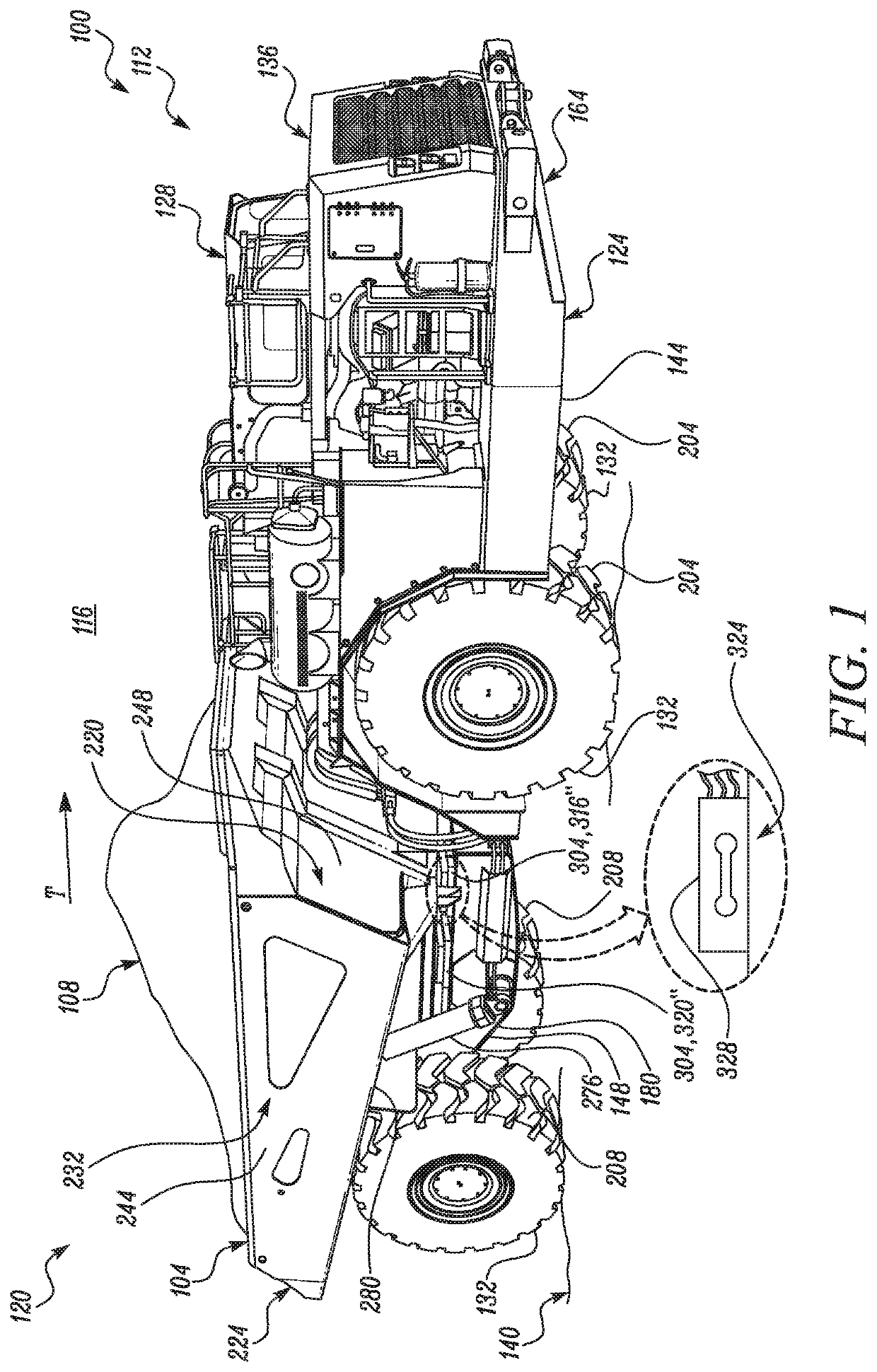 System and method for detecting distribution of weight of payload in dump bodies