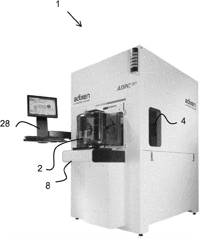 Station and method for measuring particulate contamination of a transport chamber for conveying and atmospherically storing semiconductor substrates