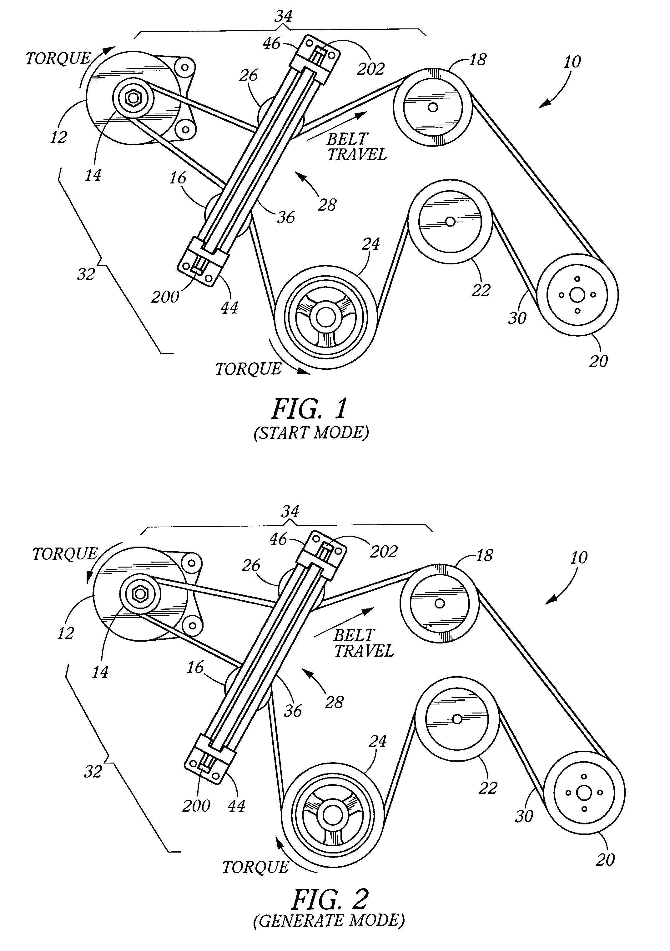 Travel limited linear belt tensioner