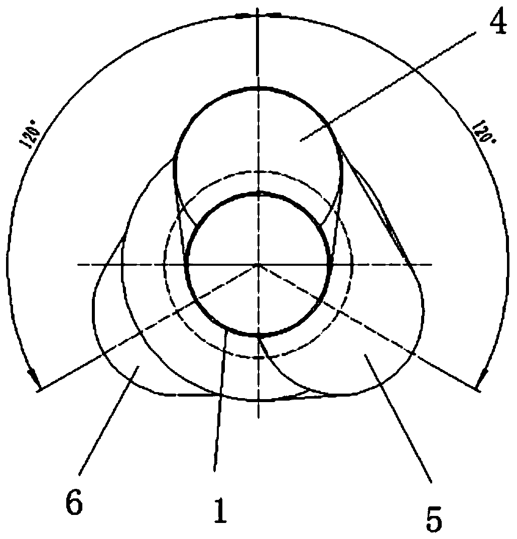 Simulated installation method for three-cylinder crankshaft bearing of diaphragm pump