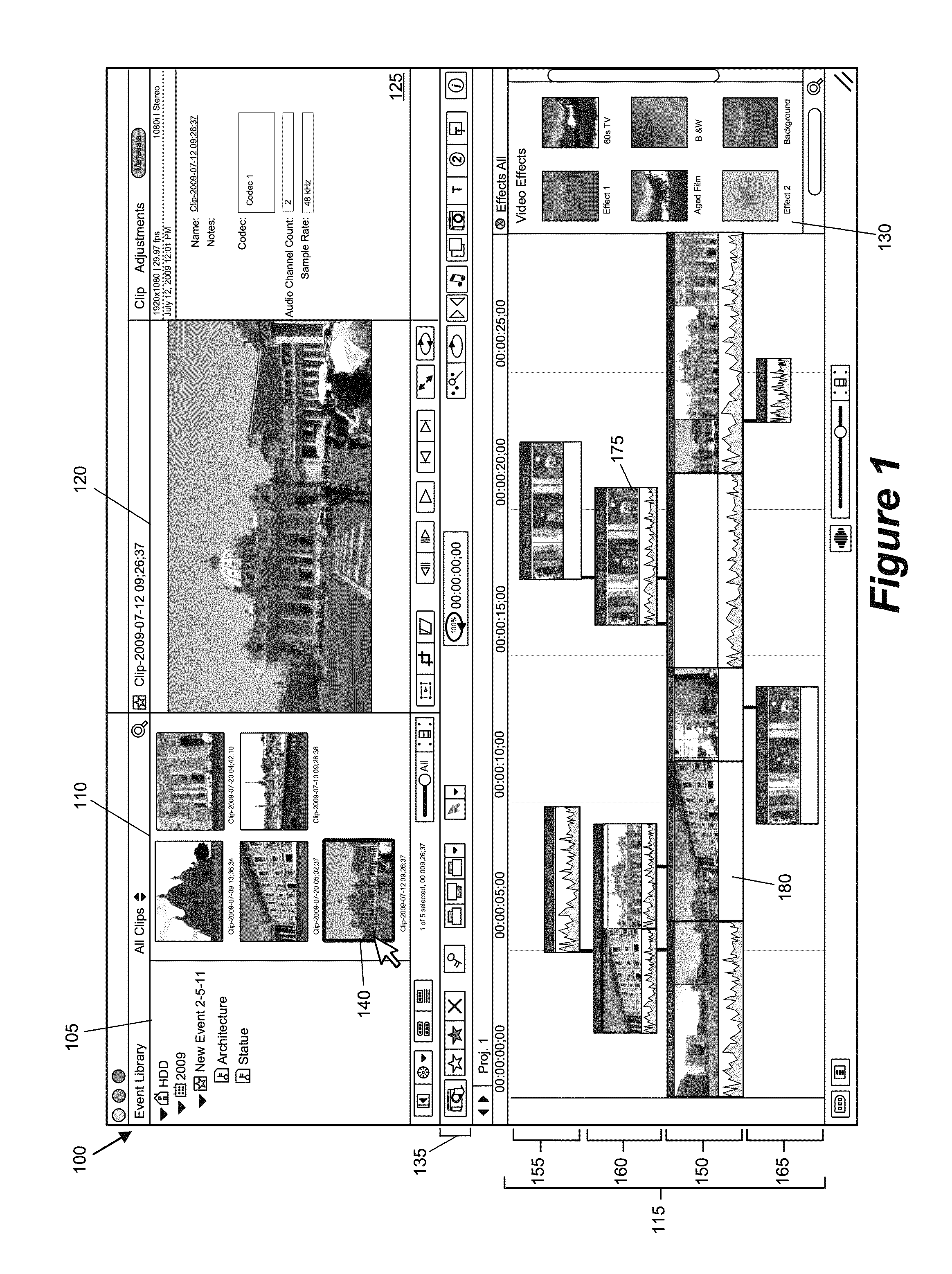 Media-Editing Application with Anchored Timeline