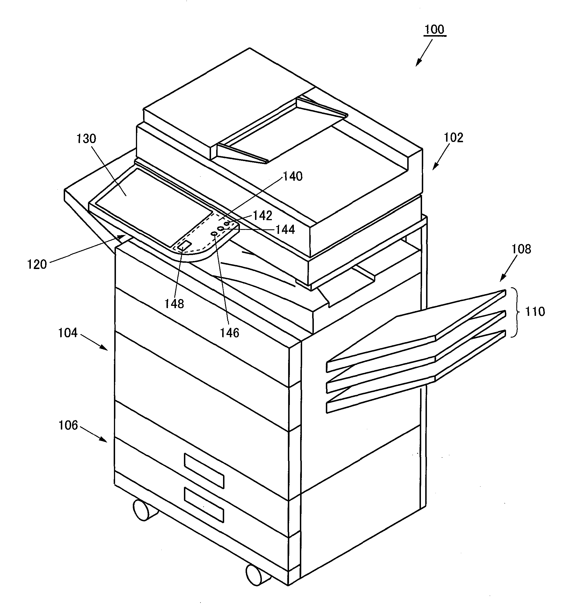 Operation console, electronic device and image processing apparatus provided with the operation console, and method of displaying information on the operation console