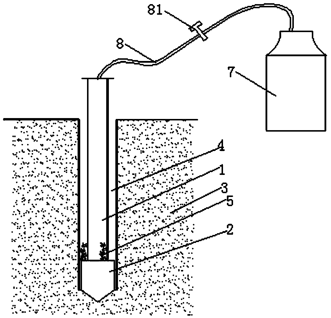 Device for quickly drilling in frozen earth and construction method thereof