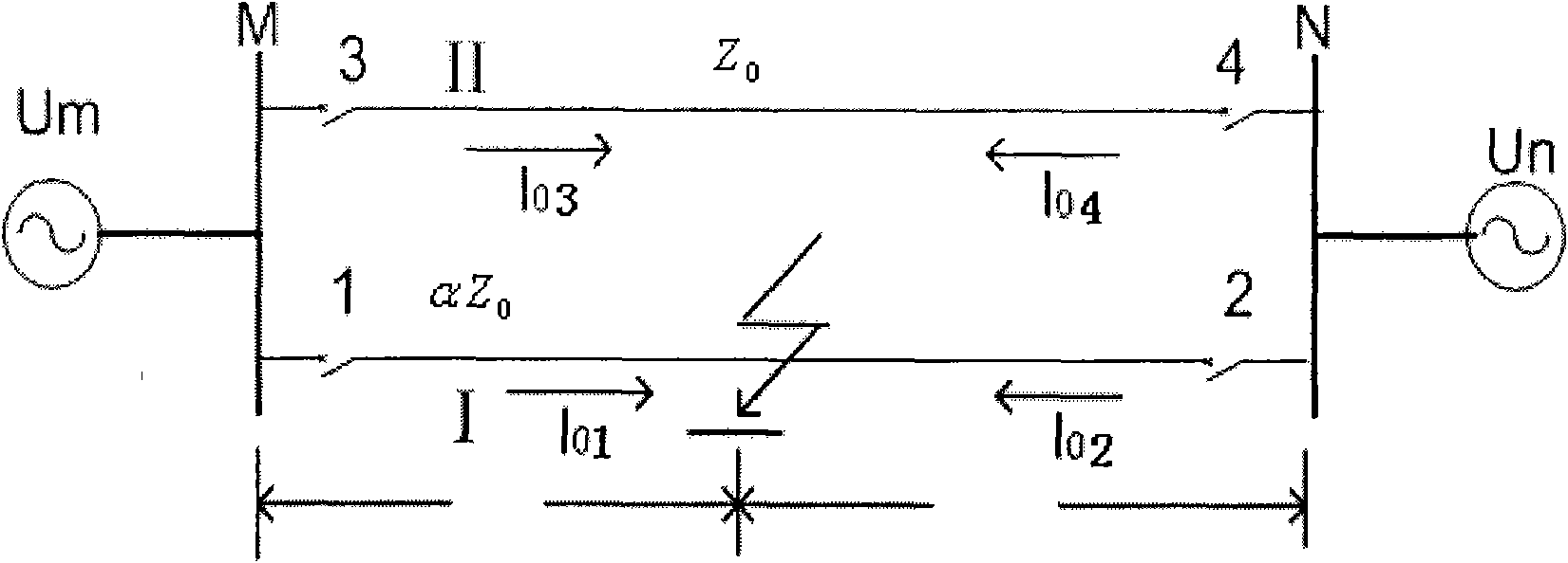 Method for longitudinal zero-sequence power direction protection of double circuit line on same pole