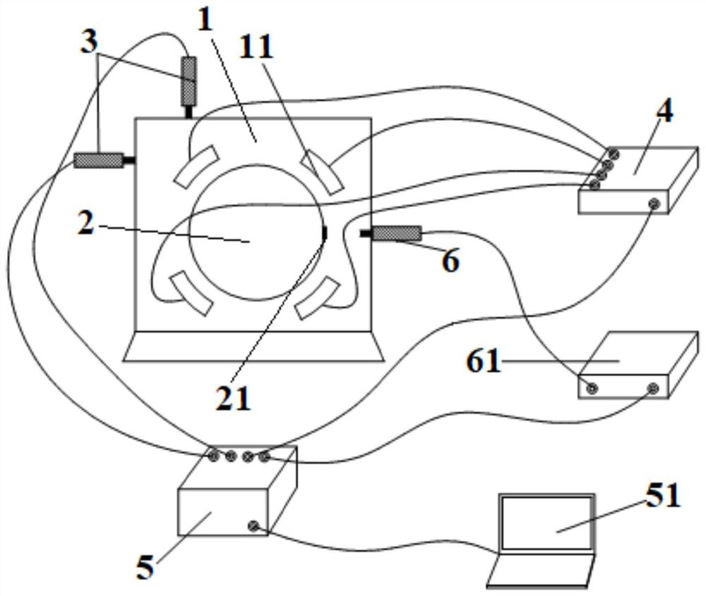 Online testing device and method for dynamic balance weight of rotating machinery