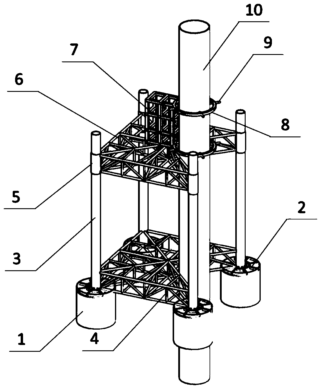 Construction method based on box-drum-type pile stabilizing platform