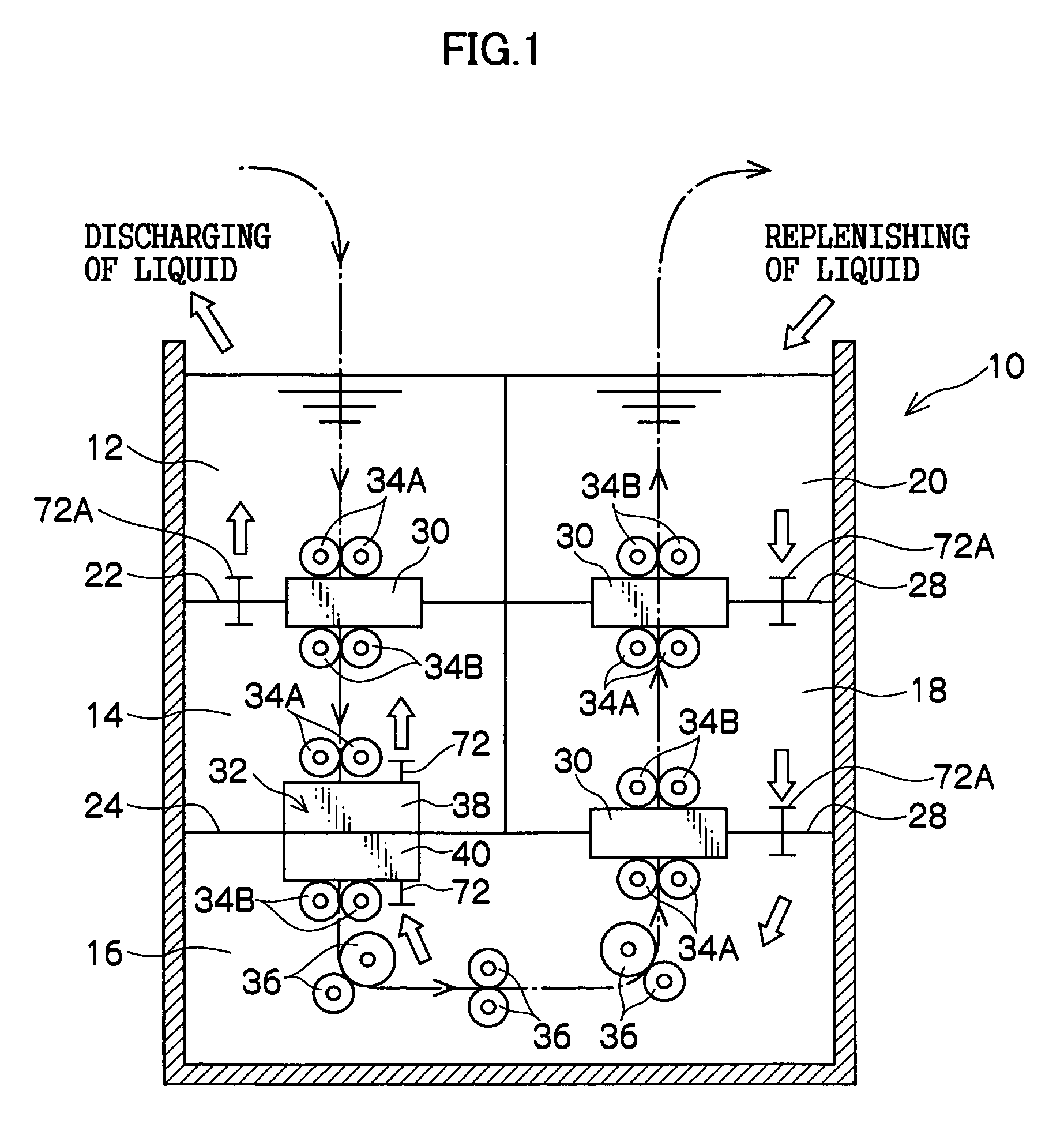 Submerged processing device for photosensitive material