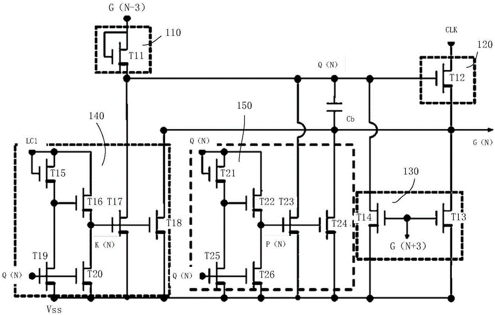 Array substrate row drive circuit and drive method thereof