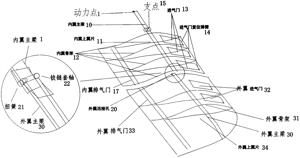 Self-propelled wing of ornithopter