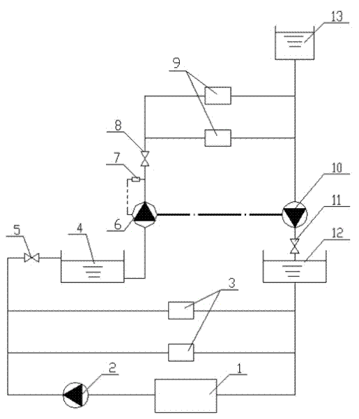 Chilled water system for central air-conditioning system of high-rise building and control method thereof