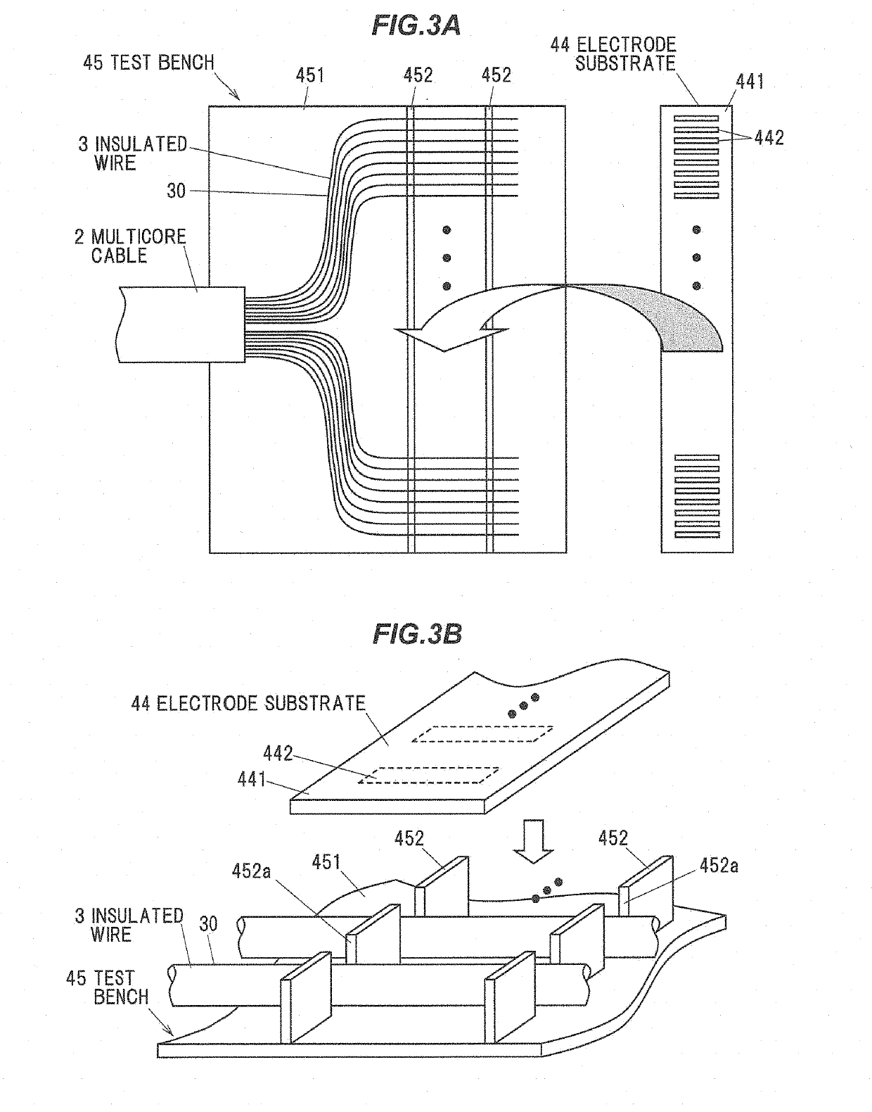 Method for testing multicore cable, method for manufacturing multicore cable assembly, and multicore cable test device