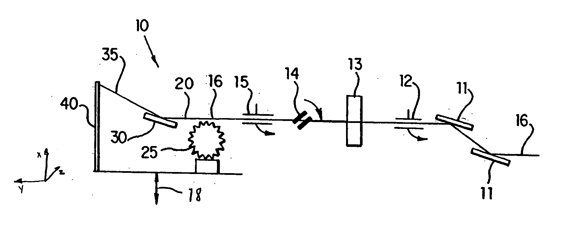 Method for detecting a mass density image of an object