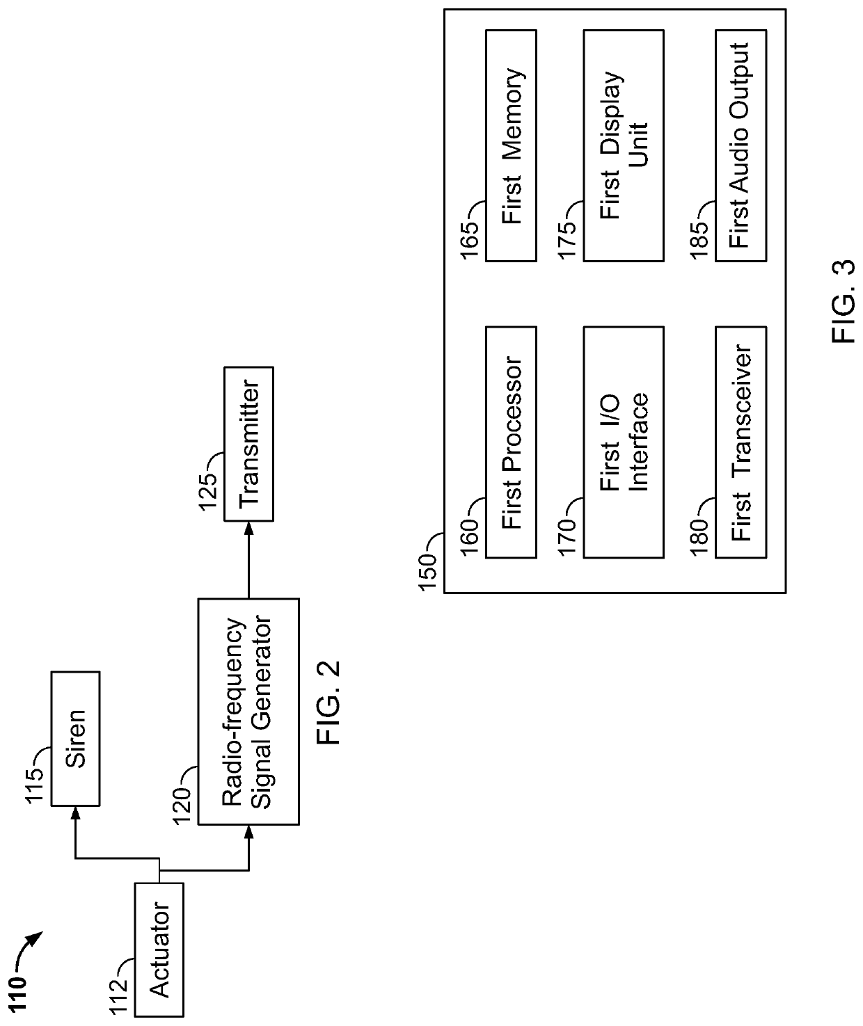 Emergency warning system for warning vehicles and electronic devices