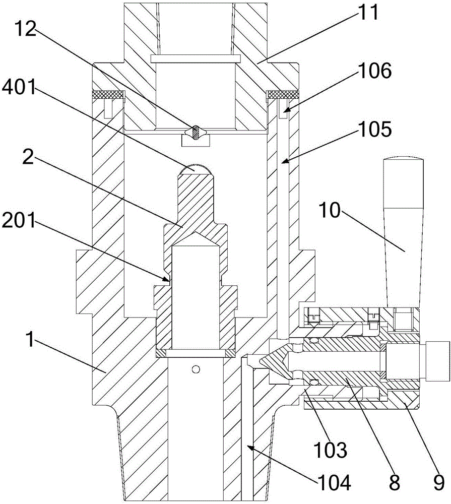 Gas extinguishing agent container valve