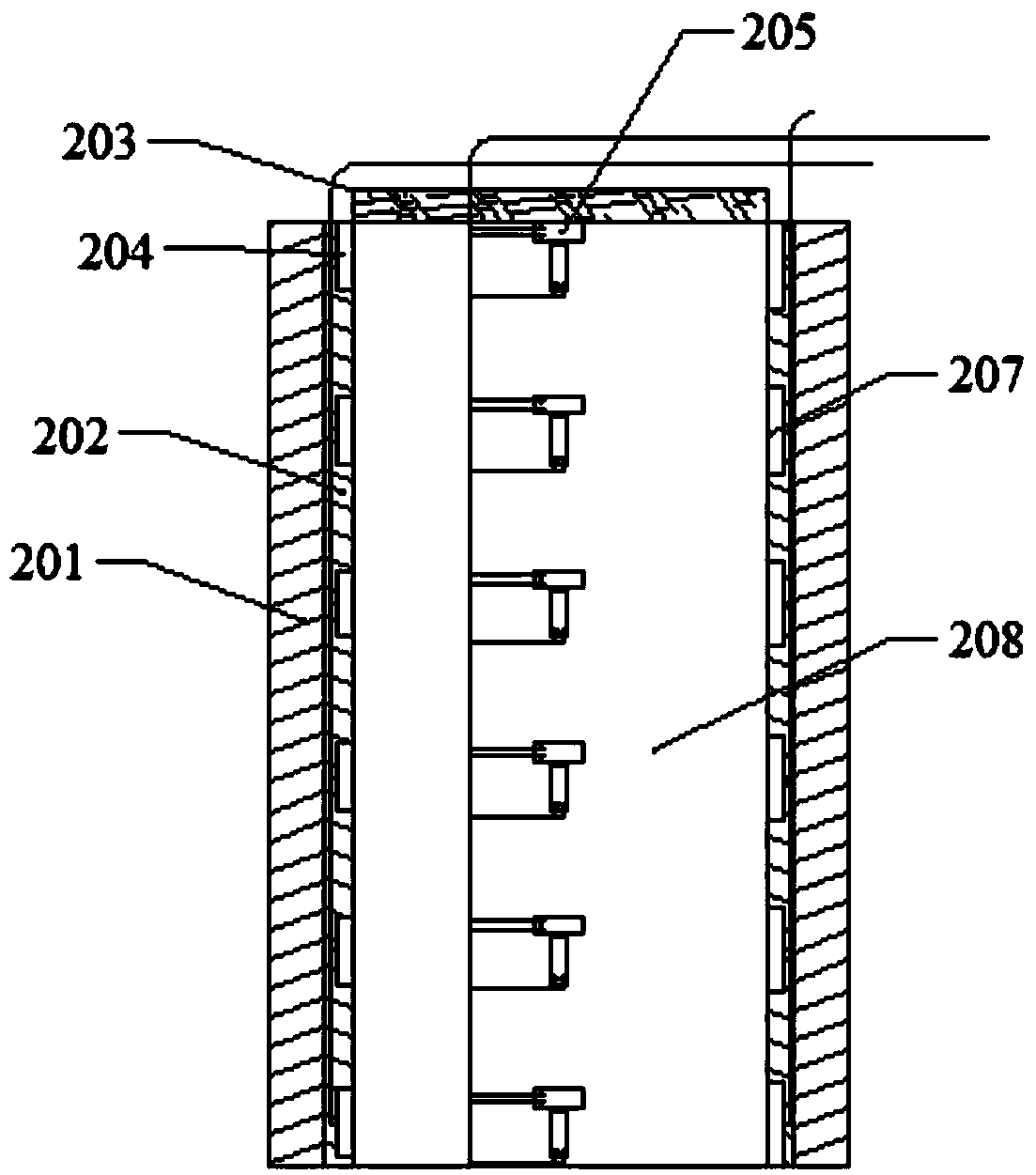 Device and method for testing deterioration mechanism of crack-containing rock under water-rock interaction