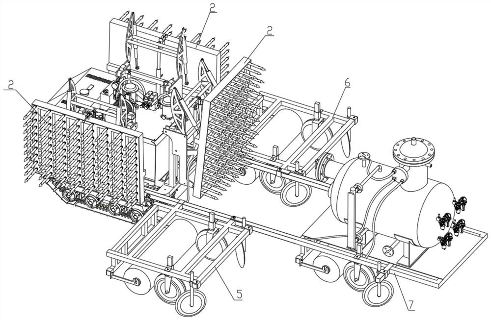 Greenhouse soil efficient steam disinfection and film mulching all-in-one machine based on pulse combustion technology