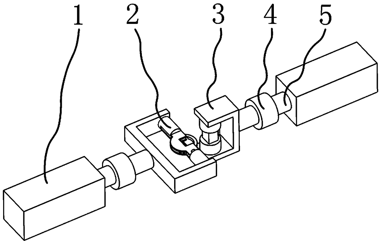 Train carriage connecting mechanism based on universal joint