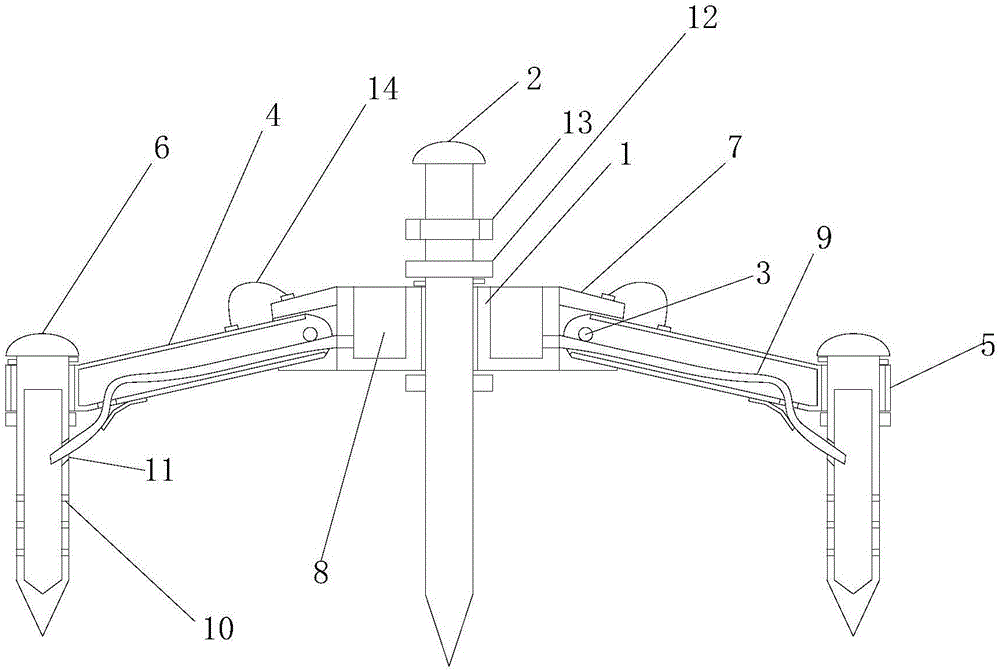 Auxiliary electrode structure for large-scale grounding grid ground resistance measurement