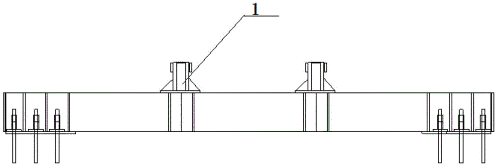 Method for mounting tower crane on top surface of shaped bridge