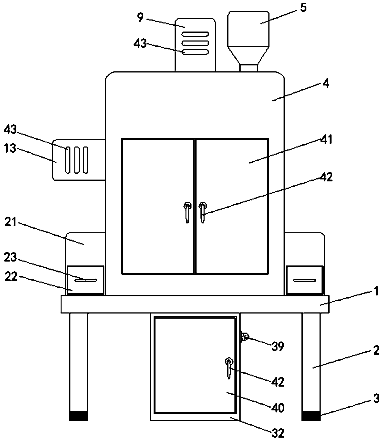 Efficient plastic granulator for preventing air environment pollution