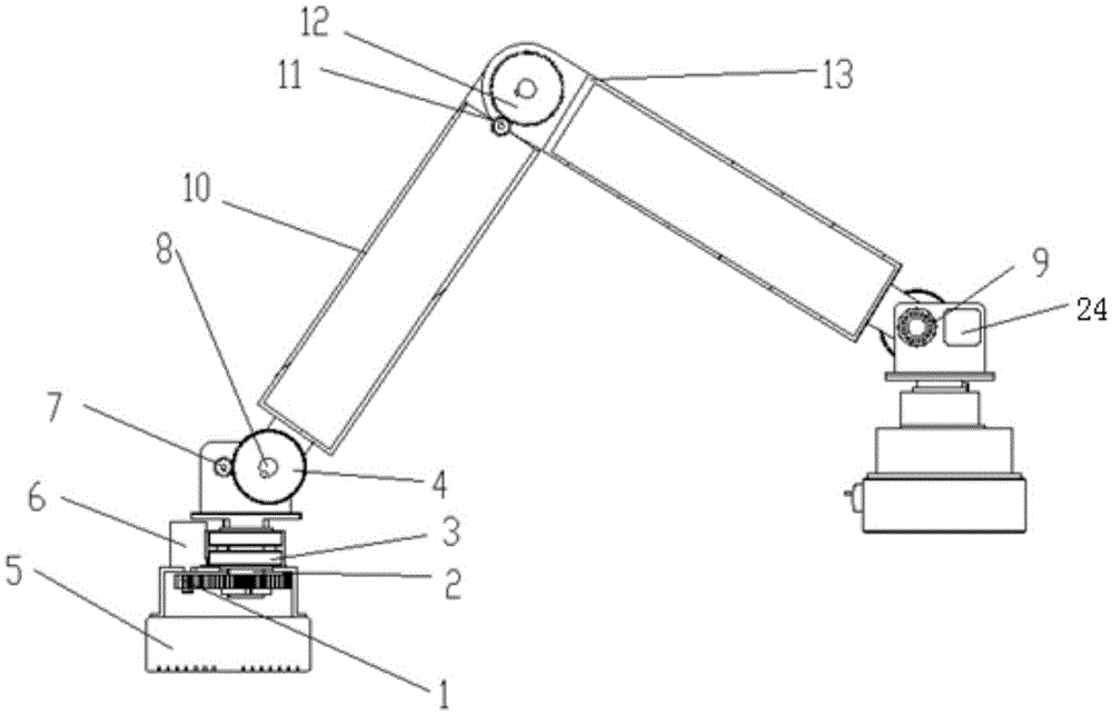 Coal mine lifter patrol robot mechanism based on electromagnetic suckers