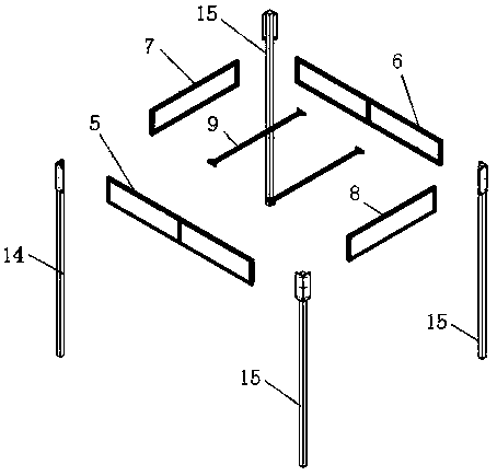 Portable intelligent clothes dryer display bracket and assembling method thereof