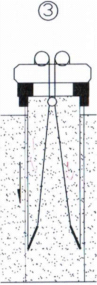 Construction method adopting loose-leaf type soil taking and unloading by improving high-frequency vibrating hammer